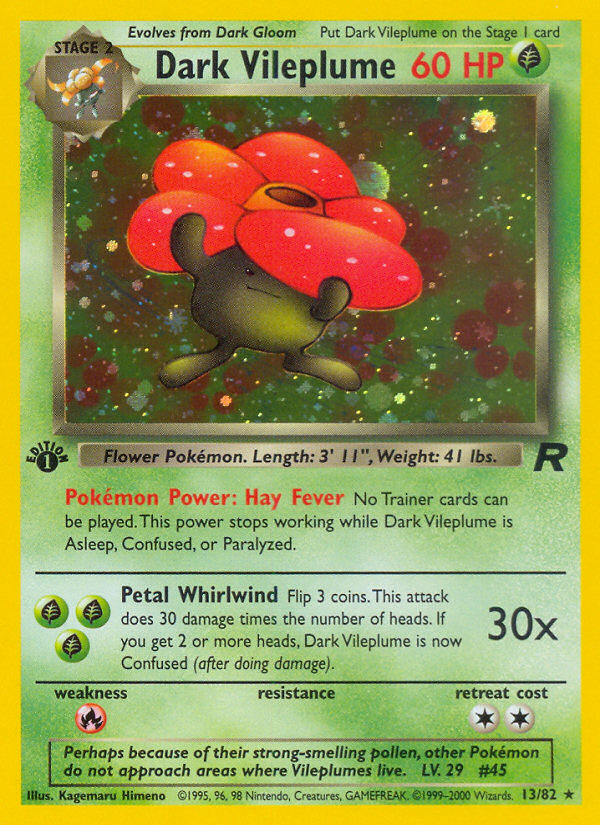 Dark Vileplume (13/82) [Team Rocket 1st Edition] | Exor Games Bridgewater