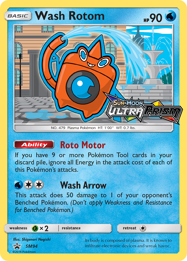 Wash Rotom (SM94) [Sun & Moon: Black Star Promos] | Exor Games Bridgewater