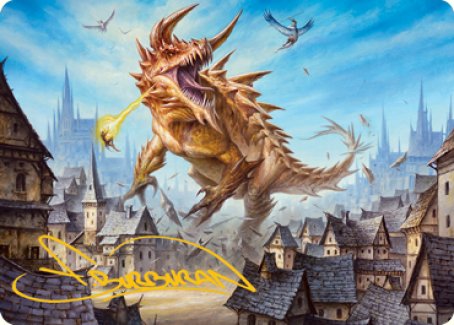 Tarrasque Art Card (Gold-Stamped Signature) [Dungeons & Dragons: Adventures in the Forgotten Realms Art Series] | Exor Games Bridgewater