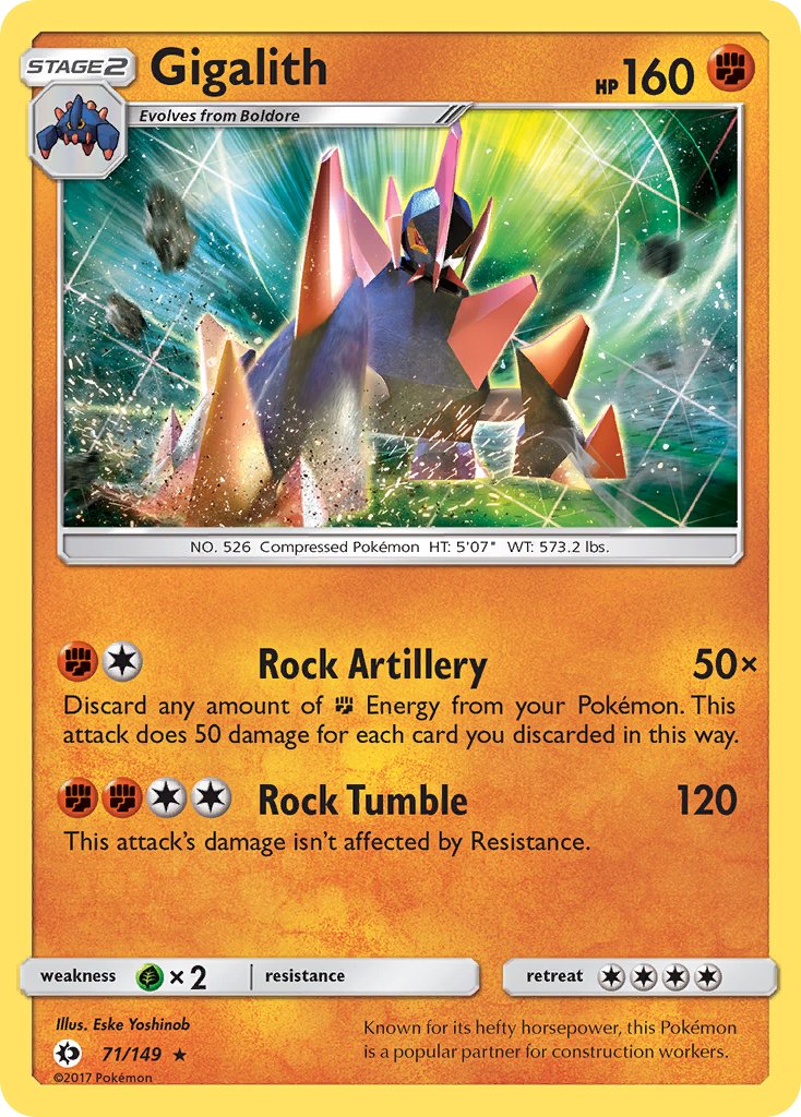 Gigalith (71/149) (Cosmos Holo) (Blister Exclusive) [Sun & Moon: Base Set] | Exor Games Bridgewater