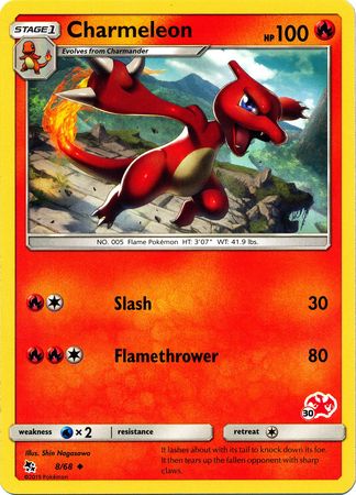 Charmeleon (8/68) (Charizard Stamp #30) [Battle Academy 2020] | Exor Games Bridgewater