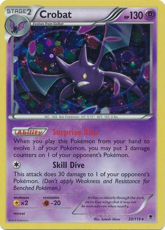 Crobat (33/119) (Cosmos Holo) [XY: Phantom Forces] | Exor Games Bridgewater