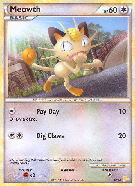 Meowth (12/30) [HeartGold & SoulSilver: Trainer Kit - Raichu] | Exor Games Bridgewater