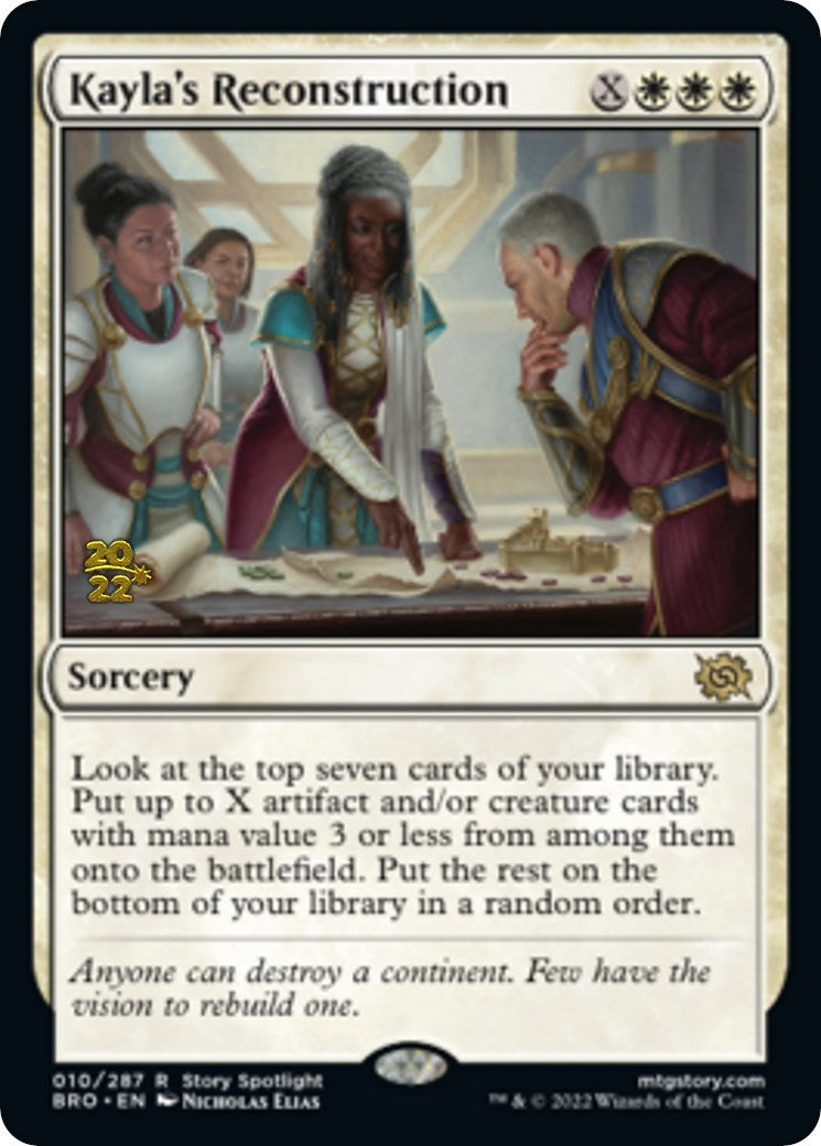 Kayla's Reconstruction [The Brothers' War: Prerelease Promos] | Exor Games Bridgewater