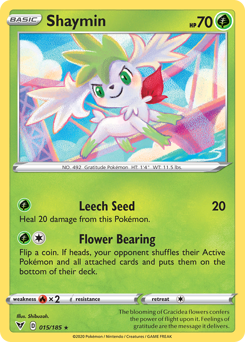 Shaymin (015/185) [Sword & Shield: Vivid Voltage] | Exor Games Bridgewater