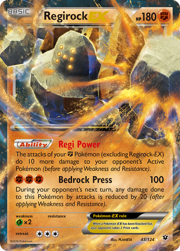 Regirock EX (43/124) [XY: Fates Collide] | Exor Games Bridgewater