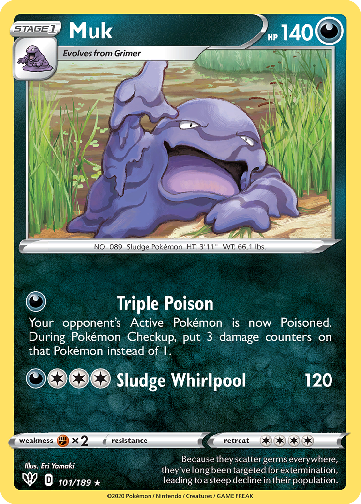 Muk (101/189) [Sword & Shield: Darkness Ablaze] | Exor Games Bridgewater