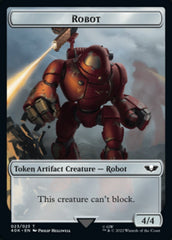 Astartes Warrior // Robot Double-sided Token (Surge Foil) [Universes Beyond: Warhammer 40,000 Tokens] | Exor Games Bridgewater