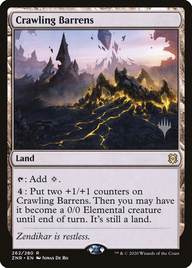 Crawling Barrens (Promo Pack) [Zendikar Rising Promos] | Exor Games Bridgewater