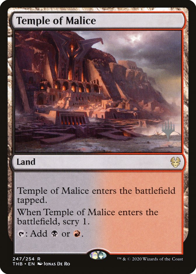 Temple of Malice (Promo Pack) [Theros Beyond Death Promos] | Exor Games Bridgewater