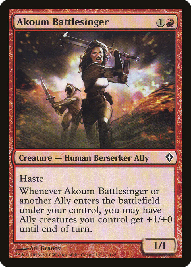 Akoum Battlesinger [Worldwake] | Exor Games Bridgewater