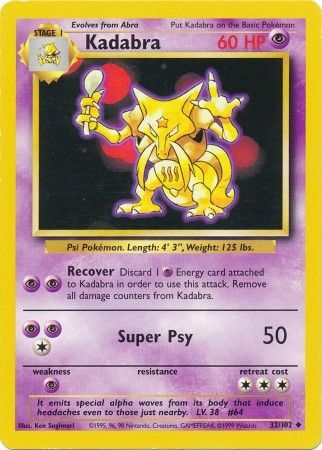 Kadabra (32/102) [Base Set Unlimited] | Exor Games Bridgewater