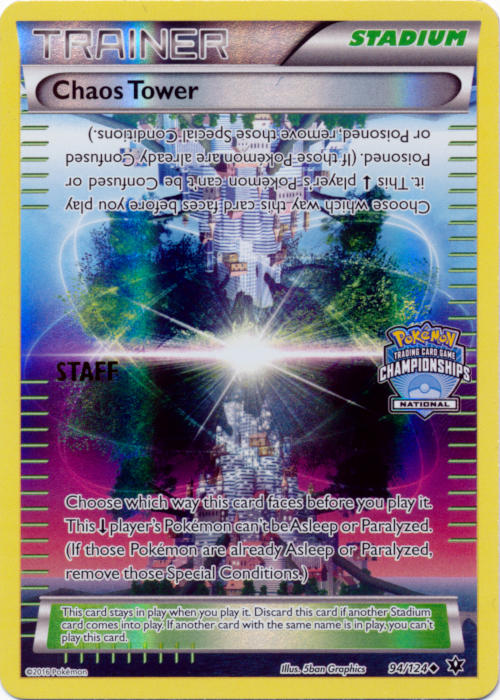 Chaos Tower (94/124) (National Championship Promo Staff) [XY: Fates Collide] | Exor Games Bridgewater