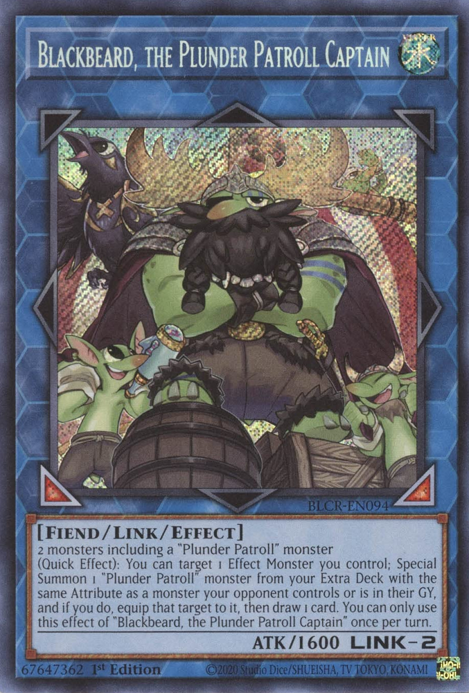 Blackbeard, the Plunder Patroll Captain [BLCR-EN094] Secret Rare | Exor Games Bridgewater