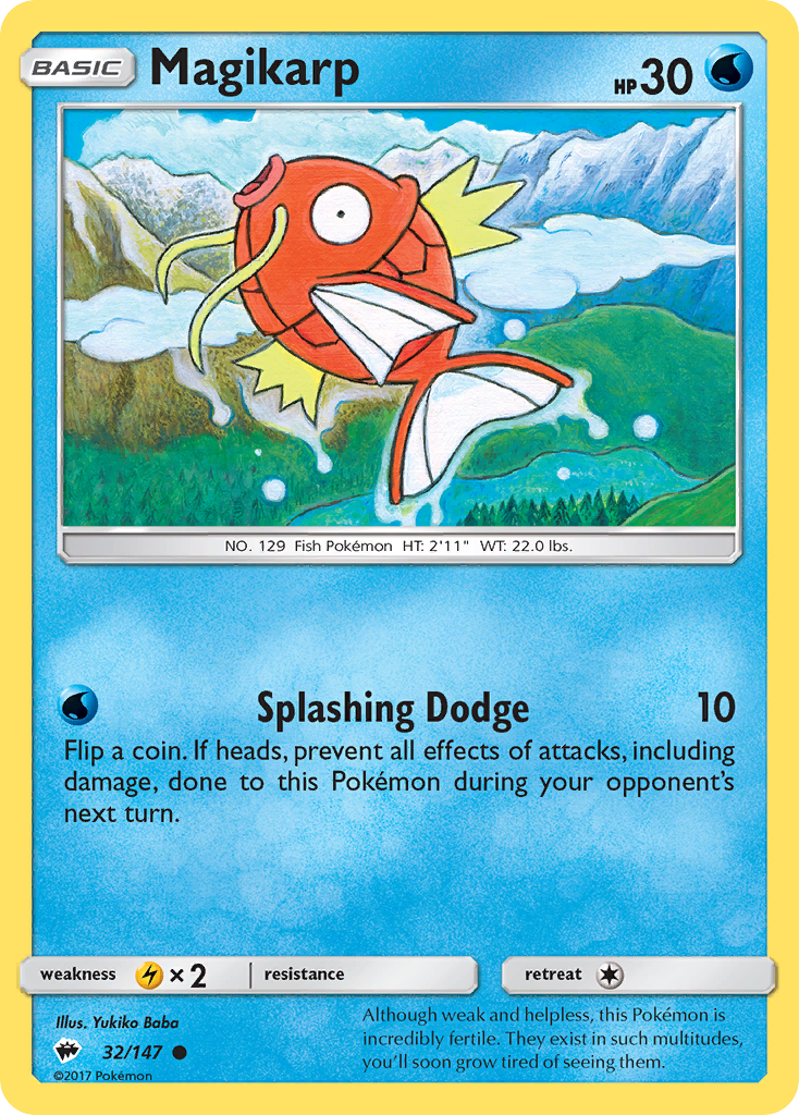 Magikarp (32/147) [Sun & Moon: Burning Shadows] | Exor Games Bridgewater