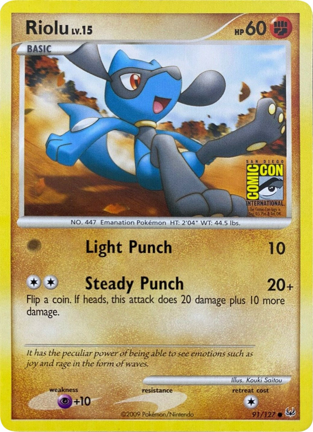 Riolu (91/127) (SDCC 2009) [Platinum: Base Set] | Exor Games Bridgewater