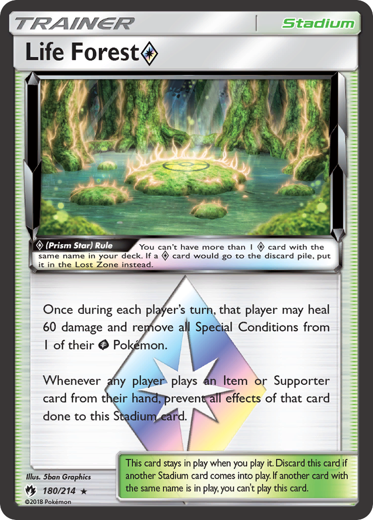 Life Forest (180/214) (Prism Star) [Sun & Moon: Lost Thunder] | Exor Games Bridgewater