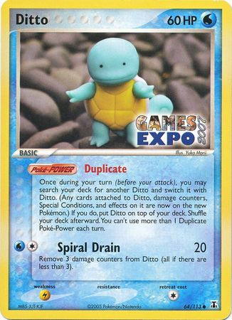 Ditto (64/113) (Games Expo Exclusive) [EX: Delta Species] | Exor Games Bridgewater