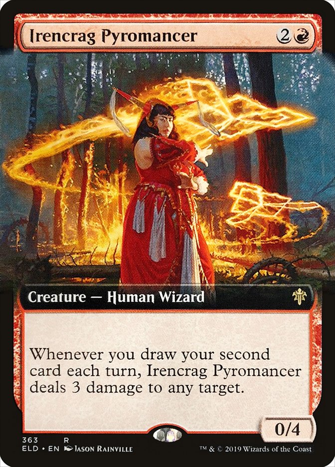 Irencrag Pyromancer (Extended Art) [Throne of Eldraine] | Exor Games Bridgewater