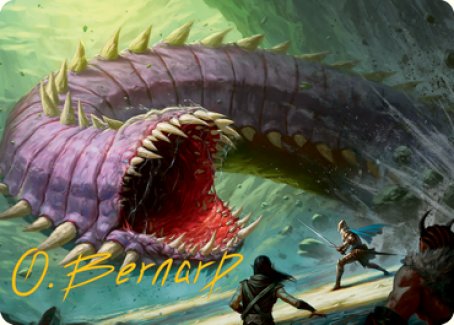 Purple Worm Art Card (Gold-Stamped Signature) [Dungeons & Dragons: Adventures in the Forgotten Realms Art Series] | Exor Games Bridgewater