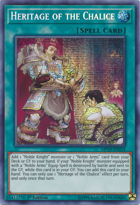 Heritage of the Chalice [MP19-EN224] Prismatic Secret Rare | Exor Games Bridgewater