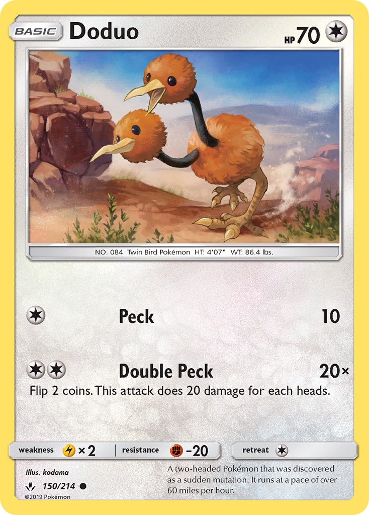 Doduo (150/214) [Sun & Moon: Unbroken Bonds] | Exor Games Bridgewater