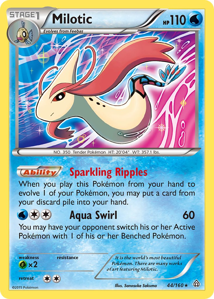 Milotic (44/160) (Theme Deck Exclusive) [XY: Primal Clash] | Exor Games Bridgewater