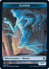 Illusion // Plant Double-sided Token [Zendikar Rising Tokens] | Exor Games Bridgewater