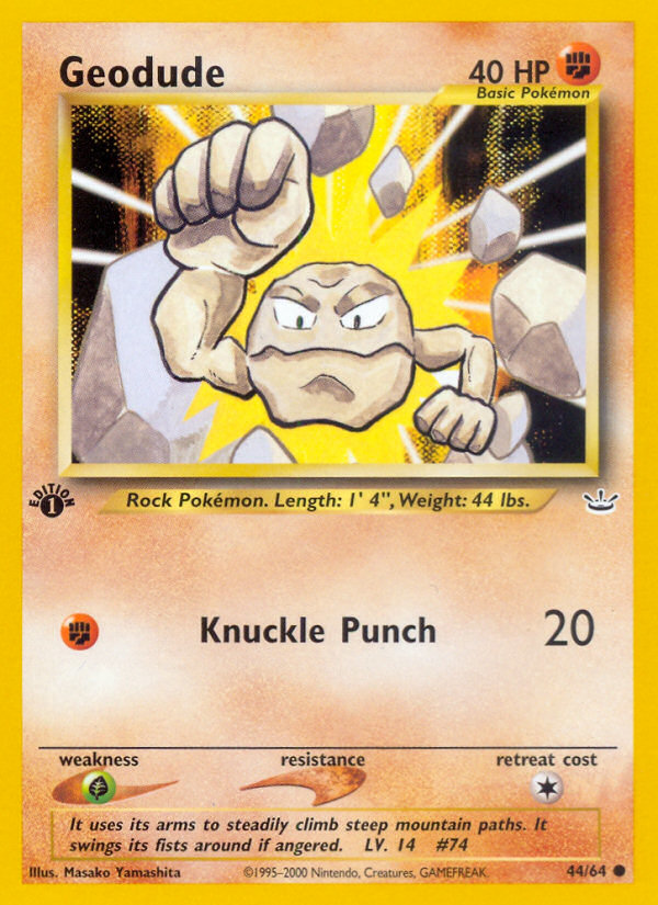 Geodude (44/64) [Neo Revelation 1st Edition] | Exor Games Bridgewater