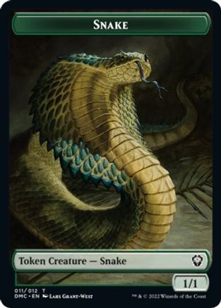 Human // Snake Double-sided Token [Dominaria United Commander Tokens] | Exor Games Bridgewater