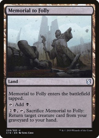 Memorial to Folly [Commander 2019] | Exor Games Bridgewater