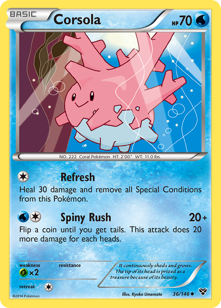 Corsola (36/146) [XY: Base Set] | Exor Games Bridgewater