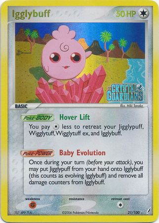 Igglybuff (21/100) (Stamped) [EX: Crystal Guardians] | Exor Games Bridgewater