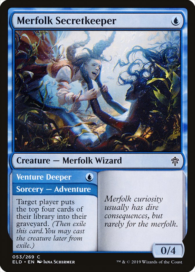 Merfolk Secretkeeper // Venture Deeper [Throne of Eldraine] | Exor Games Bridgewater