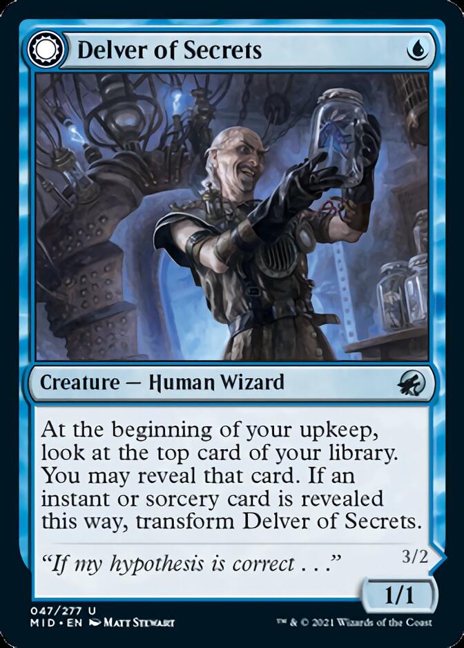 Delver of Secrets // Insectile Aberration [Innistrad: Midnight Hunt] | Exor Games Bridgewater