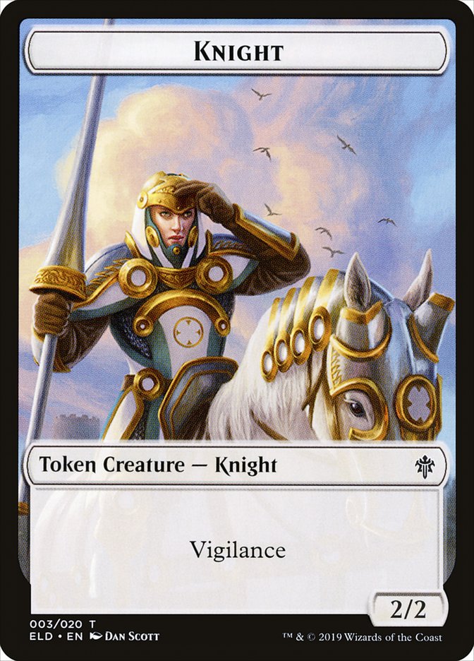 Knight [Throne of Eldraine Tokens] | Exor Games Bridgewater