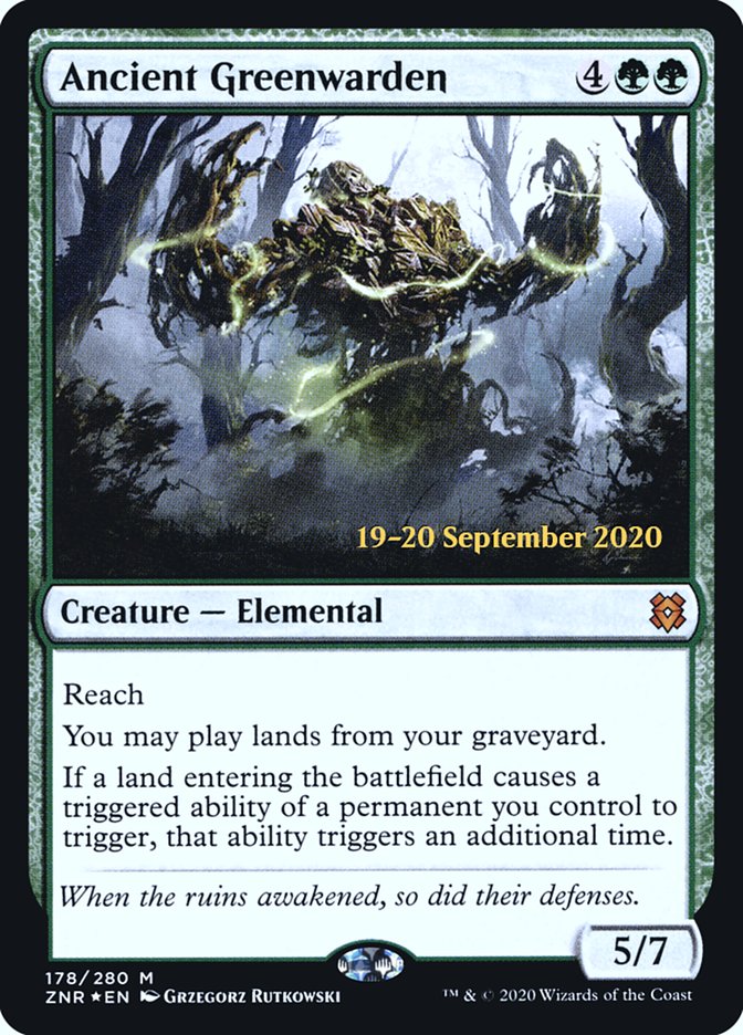 Ancient Greenwarden  [Zendikar Rising Prerelease Promos] | Exor Games Bridgewater