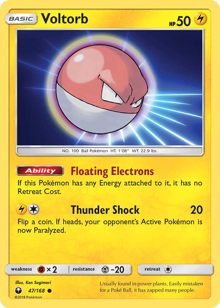 Voltorb (47/168) [Sun & Moon: Celestial Storm] | Exor Games Bridgewater