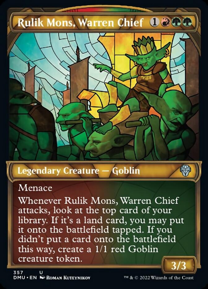 Rulik Mons, Warren Chief (Showcase Textured) [Dominaria United] | Exor Games Bridgewater
