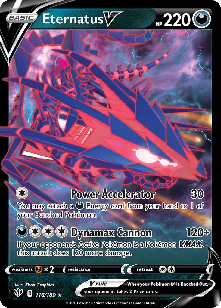 Eternatus V (116/189) (Jumbo Card) [Sword & Shield: Darkness Ablaze] | Exor Games Bridgewater