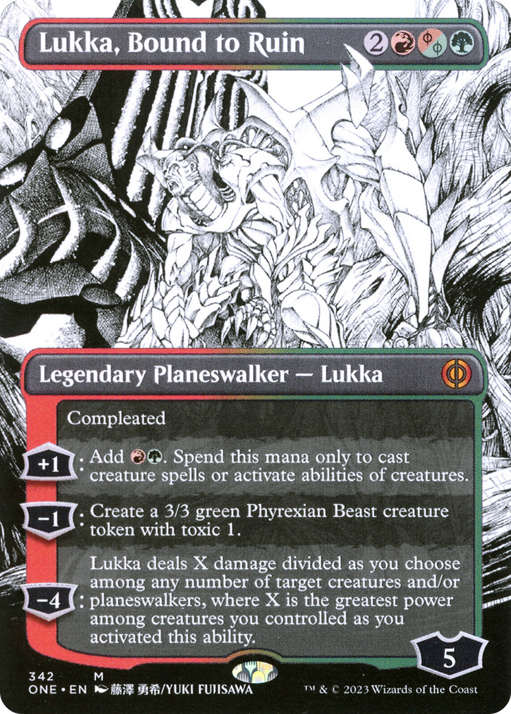 Lukka, Bound to Ruin (Borderless Manga) [Phyrexia: All Will Be One] | Exor Games Bridgewater