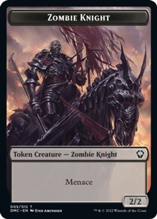 Zombie Knight // Griffin Double-sided Token [Dominaria United Commander Tokens] | Exor Games Bridgewater