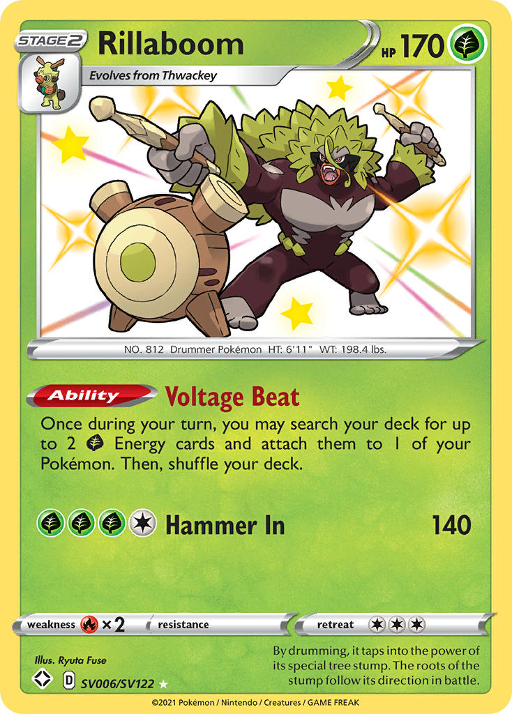 Rillaboom (SV006/SV122) [Sword & Shield: Shining Fates] | Exor Games Bridgewater