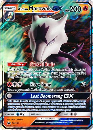 Alolan Marowak GX (SM187) (Jumbo Card) [Sun & Moon: Black Star Promos] | Exor Games Bridgewater