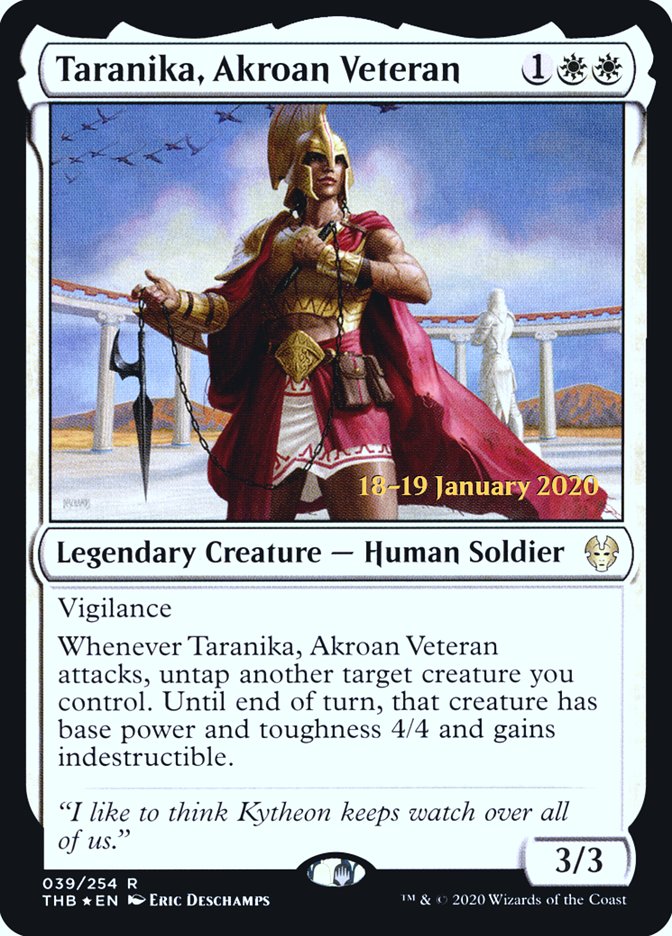 Taranika, Akroan Veteran [Theros Beyond Death Prerelease Promos] | Exor Games Bridgewater