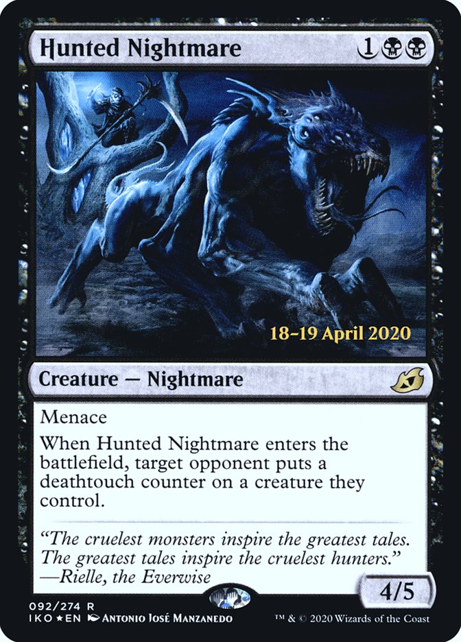 Hunted Nightmare  [Ikoria: Lair of Behemoths Prerelease Promos] | Exor Games Bridgewater