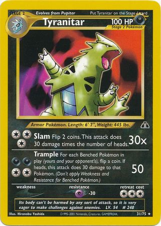 Tyranitar (31/75) [Neo Discovery Unlimited] | Exor Games Bridgewater