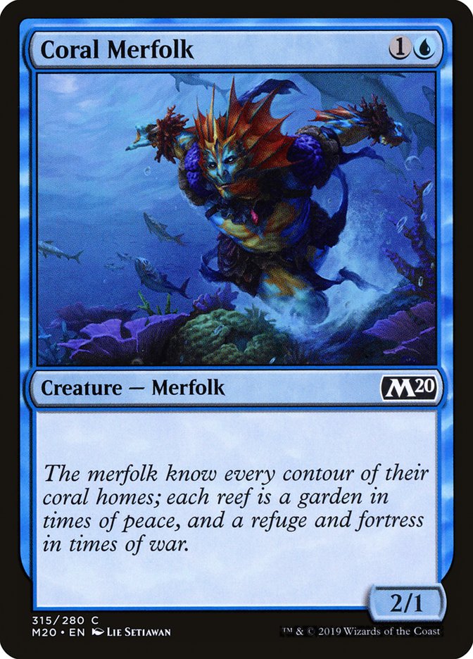 Coral Merfolk [Core Set 2020] | Exor Games Bridgewater