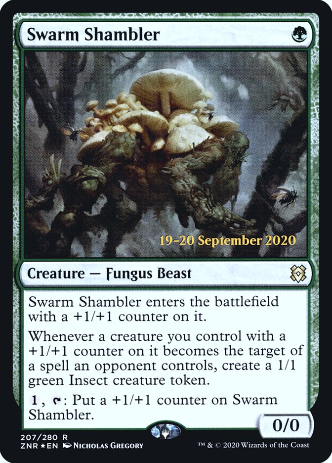 Swarm Shambler  [Zendikar Rising Prerelease Promos] | Exor Games Bridgewater