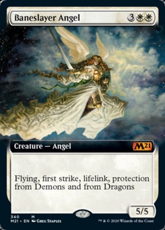 Baneslayer Angel (Extended Art) [Core Set 2021] | Exor Games Bridgewater